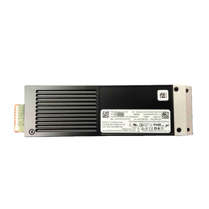 原装美光 MTFDKCE3T8TFR-1BC4DABYY 3.84TB E1.S EDSFF 服务器固态硬盘 7450 系列 PCIe4 NVMe 企业级固态硬盘